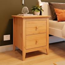 Mesa de Cabeceira 2 Gavetas em Madeira Maciça Nest