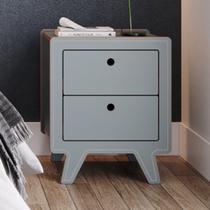 Mesa de Cabeceira 2 Gavetas - Janis A 58cm x C 48cm x P 45cm Mesa de Cabeceira 2 Gavetas - Janis A 58cm x C 48cm x P 45cm