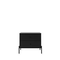 Mesa de Cabeceira 2 Gavetas Jasper 64 cm - Preto Fosco Mesa de Cabeceira 2 Gavetas Jasper 64 cm - Preto Fosco