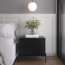 Mesa de Cabeceira 2 Gavetas Jasper 64 Cm Mesa de Cabeceira 2 Gavetas Jasper 64 Cm