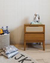 Mesa de Cabeceira 2 Gavetas Madeira Maciça Viena