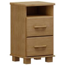 Mesa De Cabeceira 2 Gavetas Madeira Maciça Zahav F06 Freijó - Lyam Decor