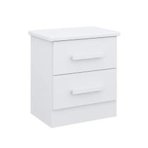 Mesa de Cabeceira 2 Gavetas New Athos D'Doro Branco Mesa de Cabeceira 2 Gavetas New Athos D'Doro Branco