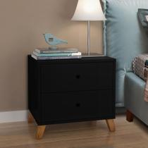 Mesa de cabeceira 2 gavetas preto Mesa de cabeceira 2 gavetas preto
