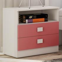 Mesa de Cabeceira 2 Gavetas Rosa 8004 - Percasa Mesa de Cabeceira 2 Gavetas Rosa 8004 - Percasa