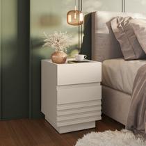 Mesa de Cabeceira 2 Gavetas Samambaia CabeCasa MadeiraOriginals Branco Off White