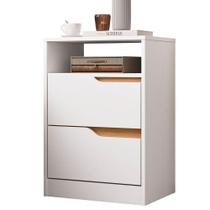 Mesa de Cabeceira 2 Gavetas Sara Branco Freijó