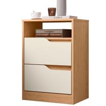 Mesa de Cabeceira 2 Gavetas Sara Freijó Off White