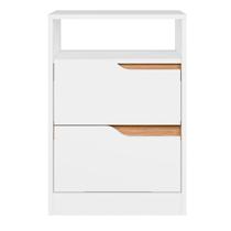 Mesa de Cabeceira 2 Gavetas sem Pés Doble