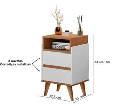 Mesa de Cabeceira 2 gavetas Venus Pés Palito Cores - JM Cazza dos moveis - Comprar Móveis em Casa