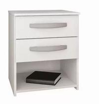 Mesa de cabeceira 2g em madeira de mdp branco Mesa de cabeceira 2g em madeira de mdp branco