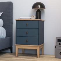 Mesa de Cabeceira 3 Gaveta Colonial Movelbento