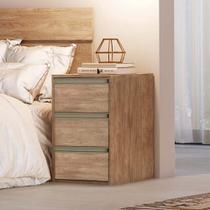 Mesa de Cabeceira 3 Gavetas 100 MDF Select Belmax