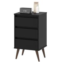 Mesa de Cabeceira 3 Gavetas com Pés Palito Woon