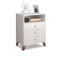 Mesa de cabeceira 3 gavetas e 1 nicho branco Mesa de cabeceira 3 gavetas e 1 nicho branco
