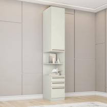 Mesa de Cabeceira 3 Gavetas e 1 Porta Seletto Branco Areia Hp Mesa de Cabeceira 3 Gavetas e 1 Porta Seletto Branco Areia Hp