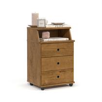 Mesa de Cabeceira 3 gavetas e nicho Luxo New -