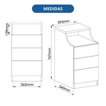 Mesa de Cabeceira 3 Gavetas Elegance Mesa de Cabeceira 3 Gavetas Elegance