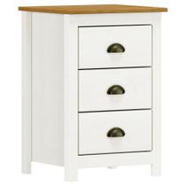 Mesa de Cabeceira 3 Gavetas Madeira Maciça Mazzaro F06 Branco Freijó - Lyam Decor Mesa de Cabeceira 3 Gavetas Madeira Maciça Mazzaro F06 Branco Freijó - Lyam Decor