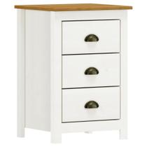 Mesa de Cabeceira 3 Gavetas Madeira Maciça Mazzaro F06 Branco Freijó - Lyam Decor Mesa de Cabeceira 3 Gavetas Madeira Maciça Mazzaro F06 Branco Freijó - Lyam Decor