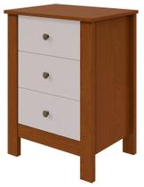 Mesa de Cabeceira 3 Gavetas Maggiore New - Lopas