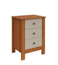 Mesa de cabeceira 3 gavetas maggiore rovere naturale off white
