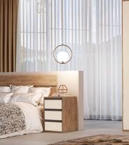 Mesa de Cabeceira 3 Gavetas MDF Select Belmax