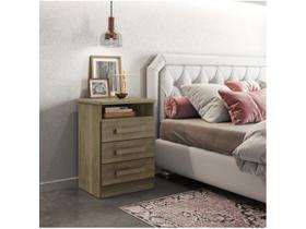 Mesa de Cabeceira 3 Gavetas Roma Móveis Lanza