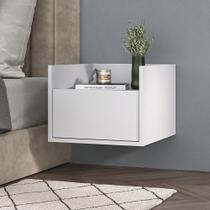 Mesa De Cabeceira 40 Cm Suspensa Multimóveis Mp4040 Branca