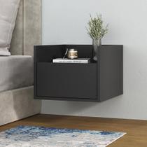 Mesa De Cabeceira 40 Cm Suspensa Multimóveis Mp4040 Preta