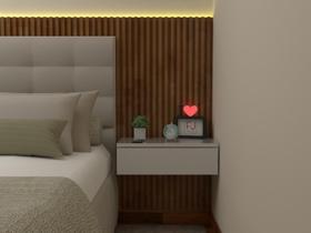 Mesa de Cabeceira 40cm MDF com gaveta