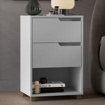Mesa de Cabeceira 45cm x 69cm com 2 Gavetas 100% MDF