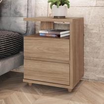 Mesa de Cabeceira 48cm 2 Gavetas Campeche Henn - Jequitibá Brilho