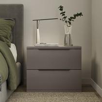 Mesa de Cabeceira 60cm 2 Gavetas sem Pés Gianduia Elunna Marrom
