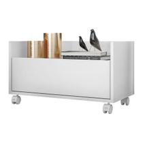 Mesa De Cabeceira 60Cm Com Rodízios Multimóveis V3629Branco Mesa De Cabeceira 60Cm Com Rodízios Multimóveis V3629Branco