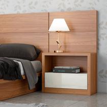 Mesa de Cabeceira 67cm 01 Gaveta Nature Marrom