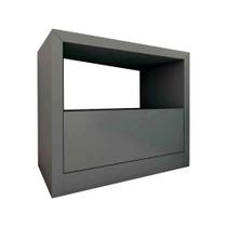Mesa de Cabeceira 67cm Gaveta e Nicho CS 100% MDF Casa Lar
