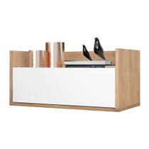 Mesa De Cabeceira 80 Cm Suspensa Rustic/branco Mesa De Cabeceira 80 Cm Suspensa Rustic/branco