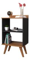 Mesa de Cabeceira Aberta Quarto Mesinha Apoio Lateral Cama Box Casal Estilo Decoração Retrô Siena
