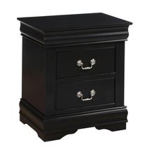 Mesa de cabeceira Acme Louis Philippe preta