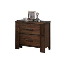 Mesa de cabeceira Acme Merrilee com 2 gavetas com acabamento em carvalho Mesa de cabeceira Acme Merrilee com 2 gavetas com acabamento em carvalho