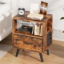 Mesa de Cabeceira Aenuert Marrom com 2 Gavetas 40x30x53cm