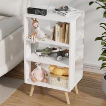 Mesa de cabeceira Aenuert White Kids com armazenamento aberto de 3 camadas