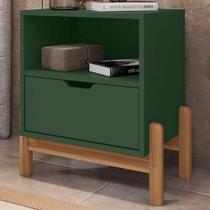 Mesa de Cabeceira Antares 1 Gaveta Verde Oliva - Casa D Mesa de Cabeceira Antares 1 Gaveta Verde Oliva - Casa D