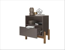 Mesa de Cabeceira Antares 1G Cinza perola Casa D Moveís