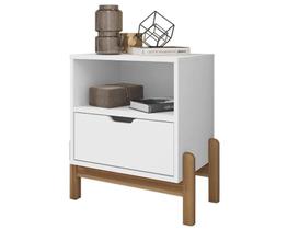 Mesa de Cabeceira Antares Branco - Casa D Mesa de Cabeceira Antares Branco - Casa D