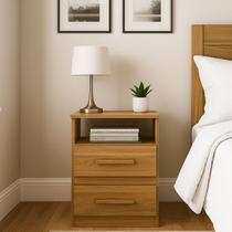 Mesa de Cabeceira Apolo 2 Gavetas em MDP Moval