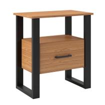 Mesa de Cabeceira Barry 1 GV Freijó e Preta Mesa de Cabeceira Barry 1 GV Freijó e Preta