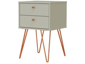 Mesa de Cabeceira Bled 2 GV Off White e Cobre Mesa de Cabeceira Bled 2 GV Off White e Cobre