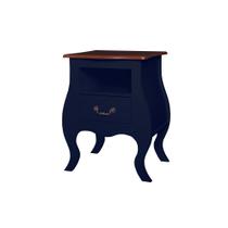 Mesa de Cabeceira Bombê 1 Gaveta e Nicho 1026N Linz Móveis